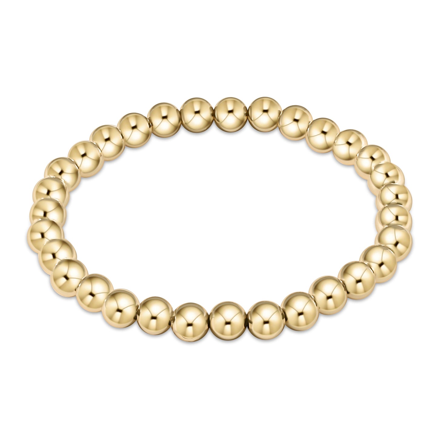 eNewton - classic gold 7mm bead bracelet