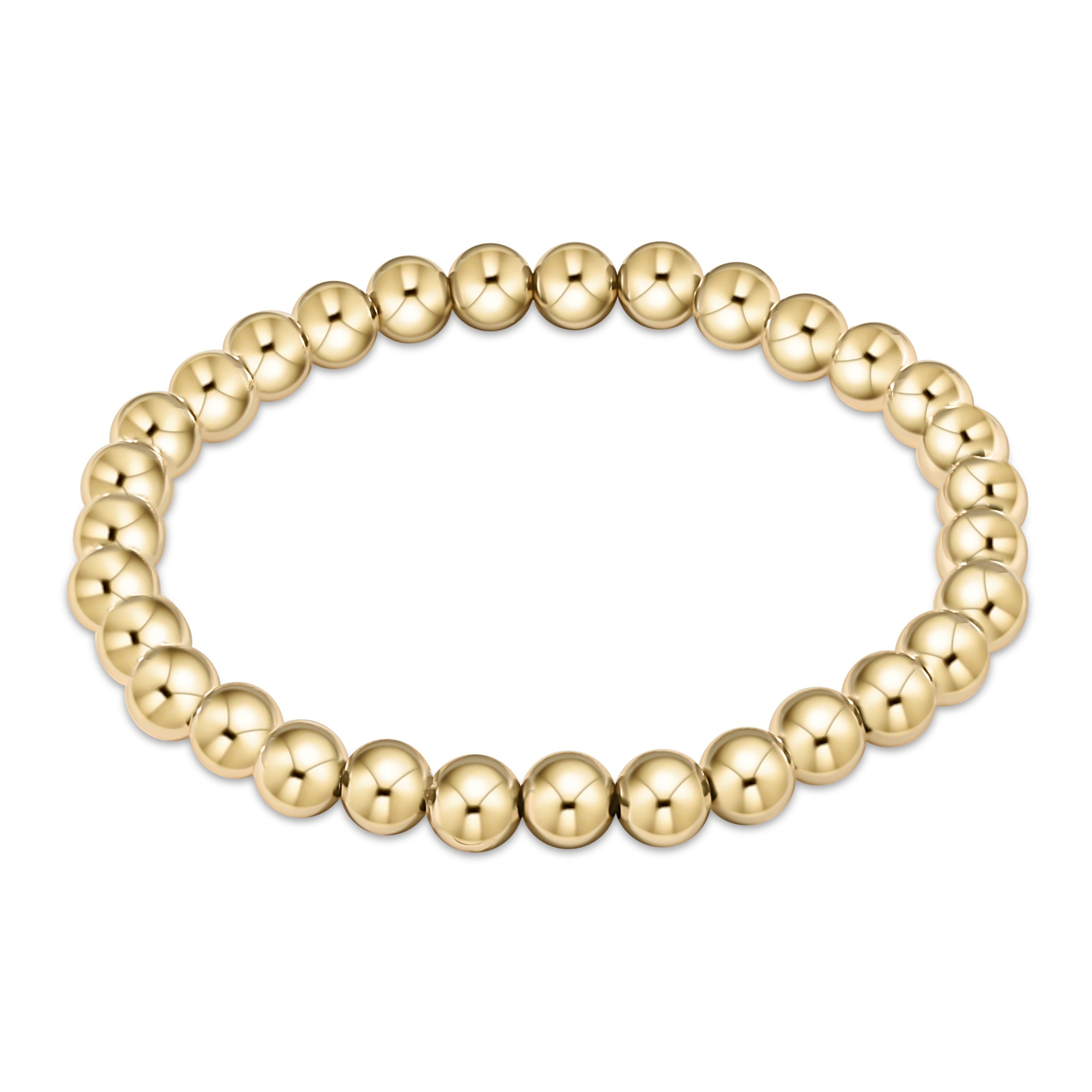 Classic Gold 7mm Bead Bracelet - Spinout