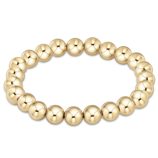 eNewton - classic gold 8mm bead bracelet