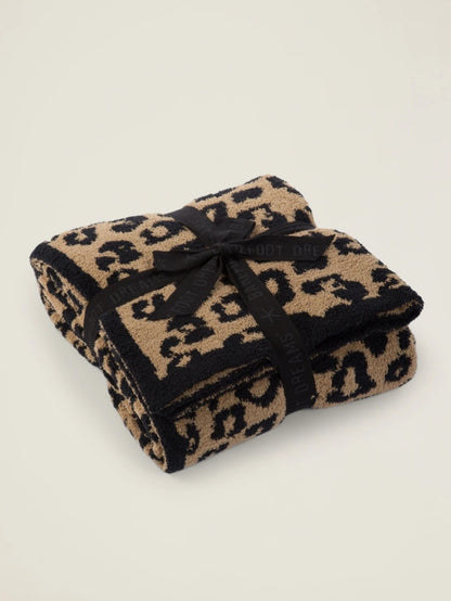 Barefoot Dreams - CozyChic - 'In the Wild' Throw Blanket - Camel/Black