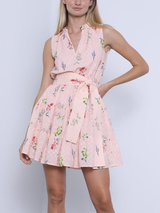 Karina Grimaldi - Trina Print Mini Dress - Pink Garden