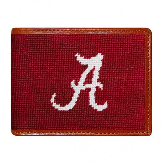 Alabama (Garnet) Needlepoint Bi-Fold Wallet