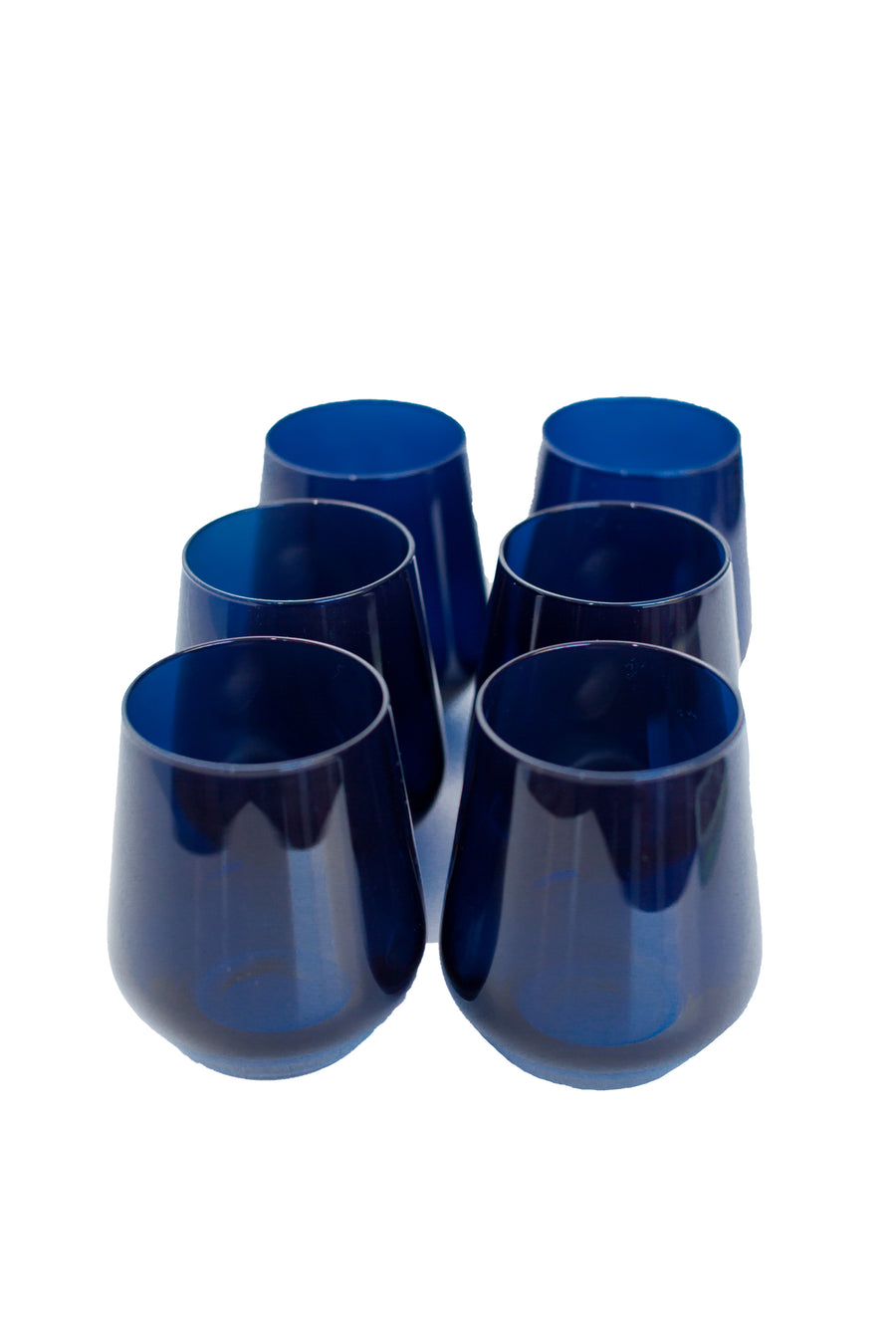 ESTELLE COLORED WINE STEMLESS - SET OF 6 {MIDNIGHT BLUE} - Spinout