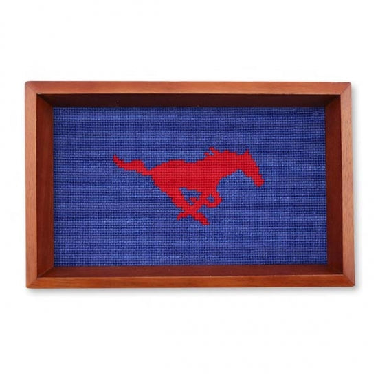 SMU Needlepoint Valet Tray - Spinout