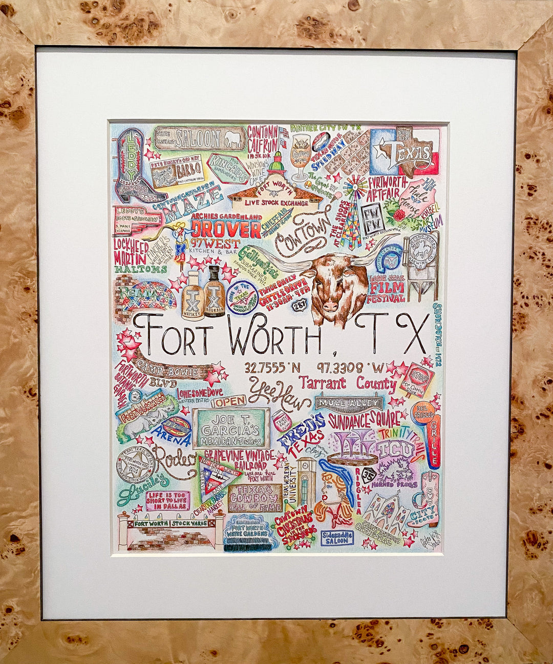 GLITTERBOXX - Hometown Print - Fort Worth, TX Cowtown