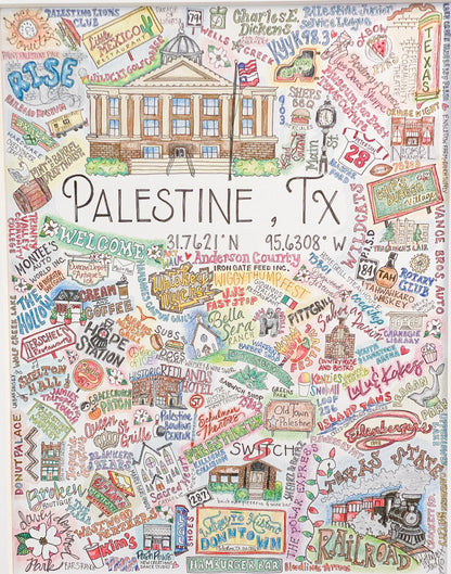 GLITTERBOXX - Hometown Print - Palestine, TX