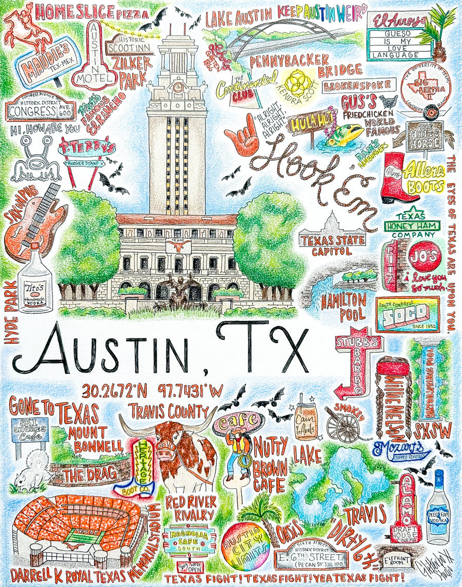 GLITTERBOXX - Hometown Print - Austin, TX
