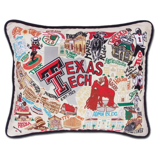 Collegiate Embroidered Pillow - Texas Tech University